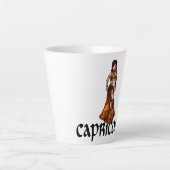 Capricorn Belly Dancer Zodiac Goddess Milchtasse (Vorderseite)