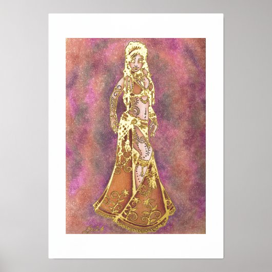 Capricorn-Bellydancer-Karten Foliendrucke (Vorderseite)