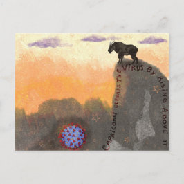 Capricorn besiegt die Virus-Postkarte Postkarte