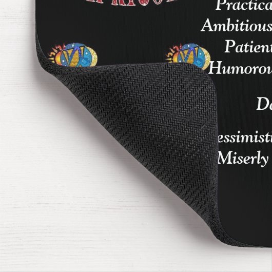 Capricorn Birth Sign Zodiac Mouse Pad Mousepad (Ecke)