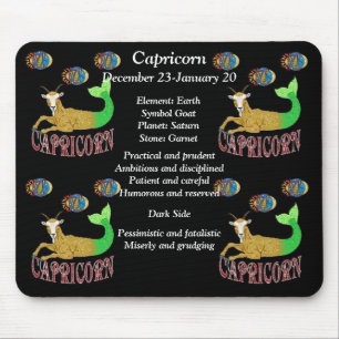Capricorn Birth Sign Zodiac Mouse Pad Mousepad