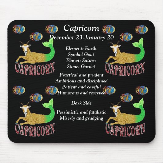 Capricorn Birth Sign Zodiac Mouse Pad Mousepad (Vorne)