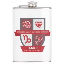 Capricorn Birthday Crest™ for January 1-19 Flachmann