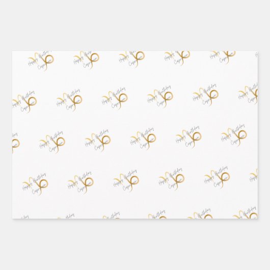 Capricorn Birthday Geschenkpapier Set (Vorderseite 2)