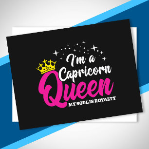 Capricorn Birthday Queen Zodiac Dezember Januar Postkarte