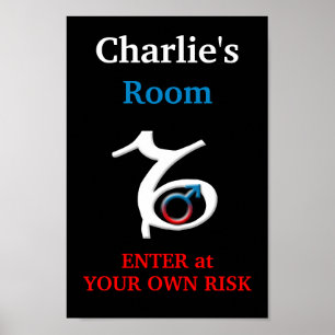 Capricorn Boy's Room Personalisiert Poster