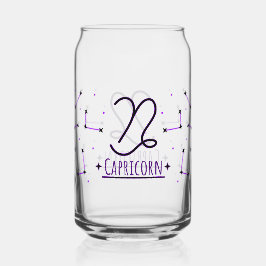 Capricorn Can Glass Zodiac Drinkware Dosenglas