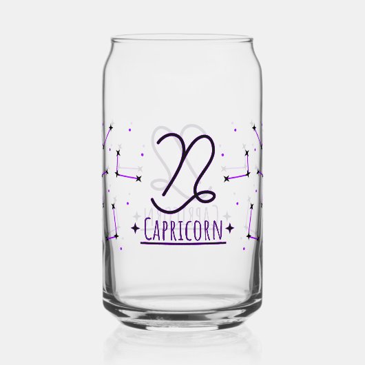 Capricorn Can Glass Zodiac Drinkware Dosenglas (Vorderseite)
