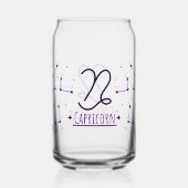 Capricorn Can Glass Zodiac Drinkware Dosenglas (Rückseite)