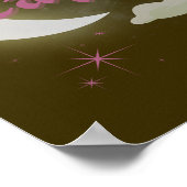 Capricorn Celestial Moon Cloud Stars Astrologie Ku Poster (Ecke)