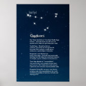 Capricorn-Charakteristik-Poster Poster (Vorne)