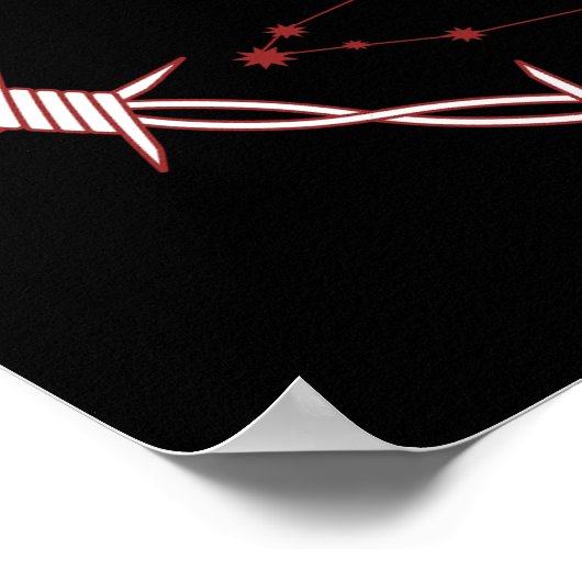 Capricorn Constellation Gothic Dark Celestial Art Poster (Ecke)