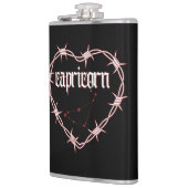Capricorn Constellation Gothic Dark Celestial Edgy Flachmann (Links)