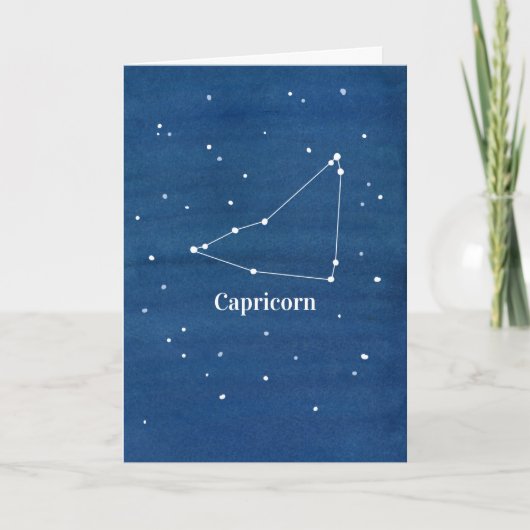 Capricorn Constellation Happy Birthday Karte (Vorderseite)