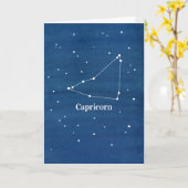 Capricorn Constellation Happy Birthday Karte (Gelbe Blume)