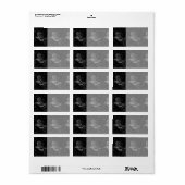 Capricorn Constellation Hevelius 1690 auf Schwarz Adressaufkleber (Vorne)