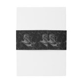 Capricorn Constellation Hevelius 1690 auf Schwarz Einladungsbanderole (Rückseitenbeispiel)