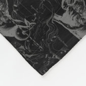 Capricorn Constellation Hevelius 1690 auf Schwarz Fleecedecke (Ecke)