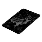 Capricorn Constellation Hevelius 1690 auf Schwarz Magnet (Linke Seite)