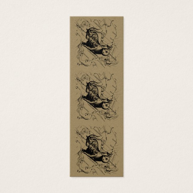 Capricorn Constellation Hevelius 1690 auf Taupe (Vorderseite)