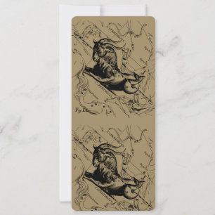 Capricorn Constellation Hevelius 1690 auf Taupe