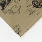 Capricorn Constellation Hevelius 1690 auf Taupe Fleecedecke (Ecke)