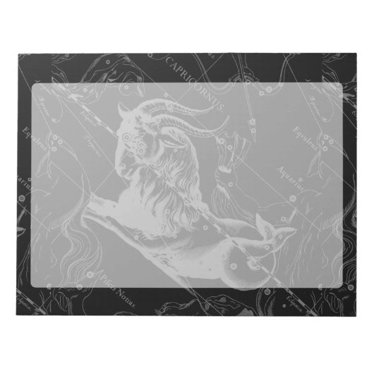 Capricorn Constellation Hevelius 1690 Gravur Notizblock (Vorderseite)