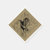 Capricorn Constellation Map Hevelius circa 1690 Serviette (Ecke)