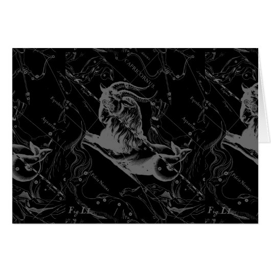 Capricorn Constellation Map Hevelius Graving (Vorderseite (Horizontal))