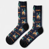 Capricorn Constellation Zodiac Aquarellgalaxie Socken (Linkes Detail)