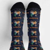 Capricorn Constellation Zodiac Aquarellgalaxie Socken (Oben)