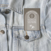 Capricorn Custom Birthday Zodiac - Modernes Design Button (Insitu)