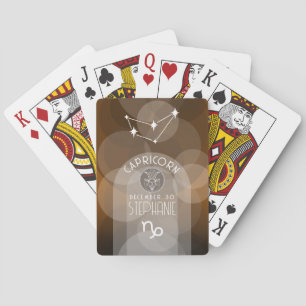 Capricorn Custom Birthday Zodiac - Modernes Design Spielkarten