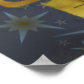 Capricorn Dark Zodiac Astrologie: Schwarzer Goldna Poster (Ecke)