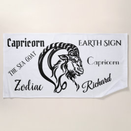 Capricorn der Meerziege Zodiac Strandtuch