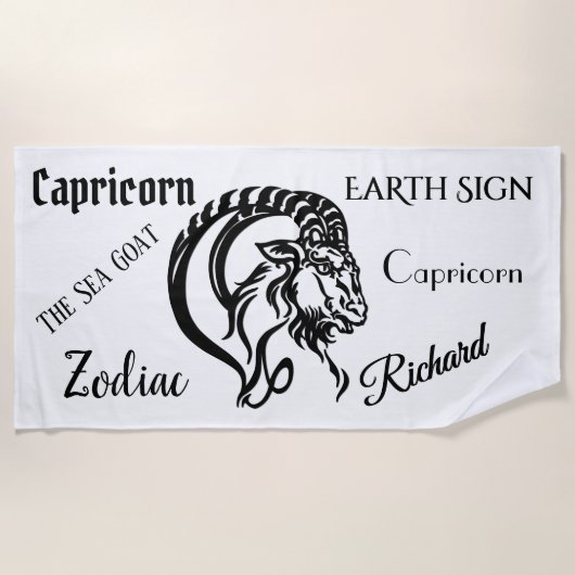 Capricorn der Meerziege Zodiac Strandtuch (Vorderseite)