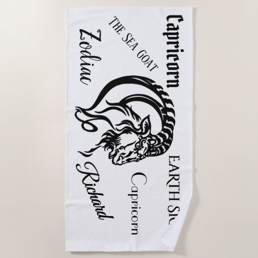 Capricorn der Meerziege Zodiac Strandtuch (Vorderseite)