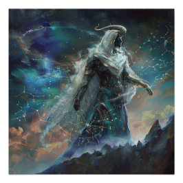 Capricorn (Der Stratege) Zodiac Sign Poster