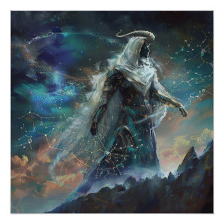 Capricorn (Der Stratege) Zodiac Sign Poster