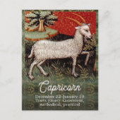Capricorn die Ziege Zodiac Sign Geburtstagsparty Postkarte (Vorderseite)