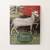 Capricorn die Ziege Zodiac Sign Geburtstagsparty Puzzle (Vertikal)