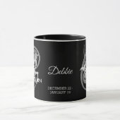 Capricorn ♑ die Ziege - Zodiac-Zeichen Tasse (Zentrum)