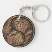 Capricorn & Earth Dragon Akryllischer Schlüsselanh Schlüsselanhänger (Rückseite)