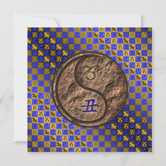 Capricorn & Earth Ox Karte (Vorderseite)