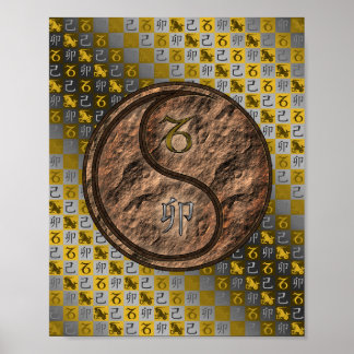 Capricorn & Earth Rabbit Poster