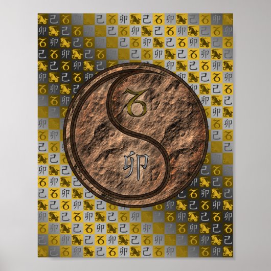 Capricorn & Earth Rabbit Poster (Vorne)