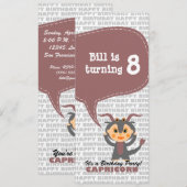 Capricorn Einladung Geburtstagsparty (Vorne/Hinten)