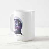 Capricorn Feminine Blue Lila Zodiac Design Kaffeetasse (Vorderseite Links)