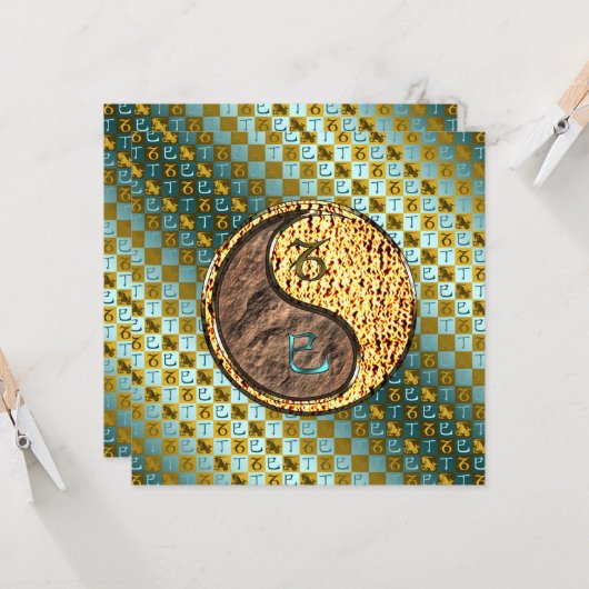 Capricorn & Fire Snake Karte (Vorderseite/Rückseite Beispiel)