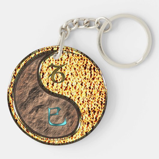 Capricorn & Fire Snake Schlüsselanhänger (Rückseite)